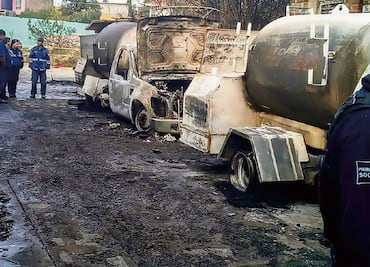 Arden tres pipas de gas y desalojan a 300 personas