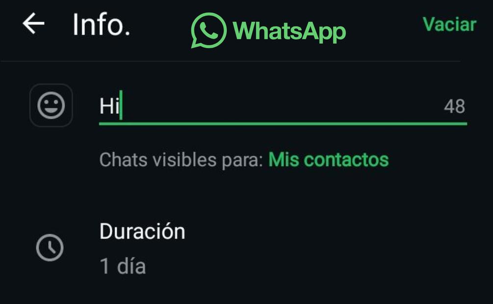 Las "notas" de WhatsApp permiten compartir tus ideas durante un tiempo determinado. Foto: Captura de pantalla