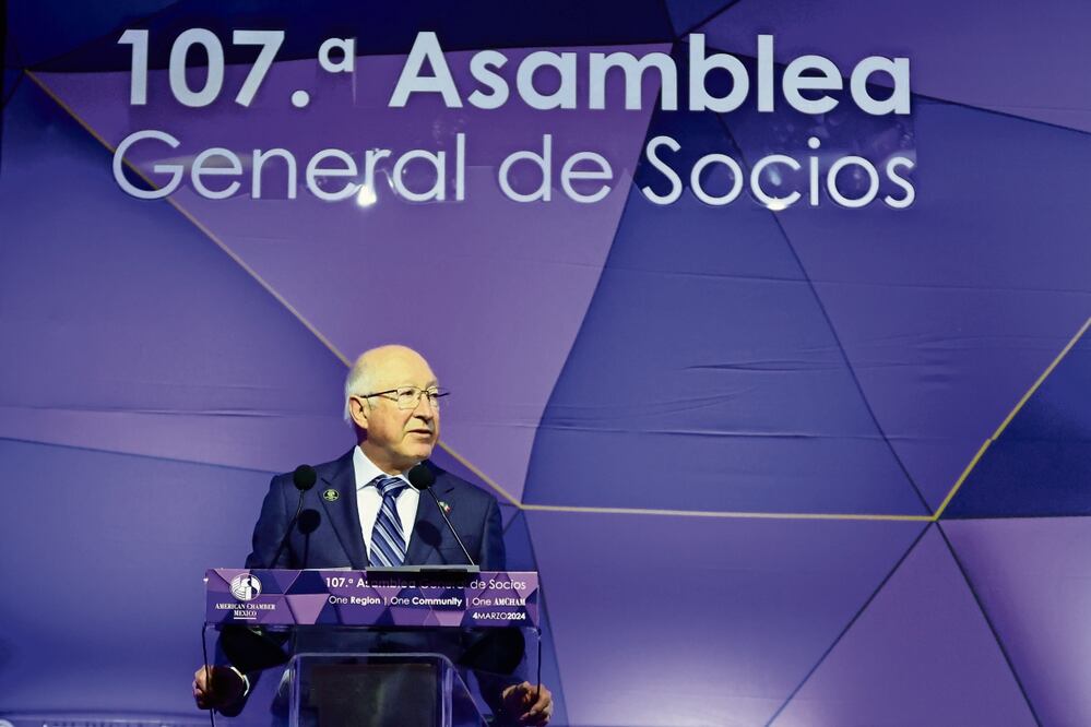 El embajador de EU señaló ante la AmCham que los conflictos comerciales con México se deben resolver a través del T-MEC. Foto: Fernanda Rojas / EL UNIVERSAL