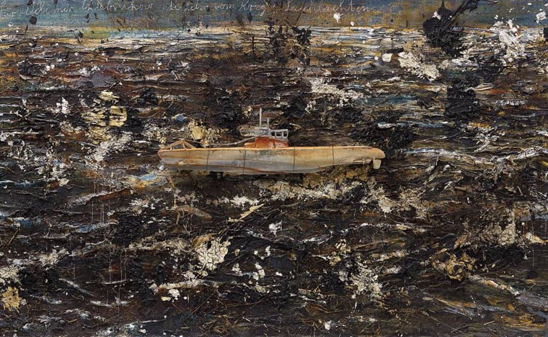 La pieza "Für Velimir Khlebnikov: Die Lehre vom Krieg: Seeschlachten, 2004-2010", del alemán Anselm Kiefe fue la única pieza que con un costo de 3.2 mdd superó su expectativa de salida. (FOTO: Phillips)