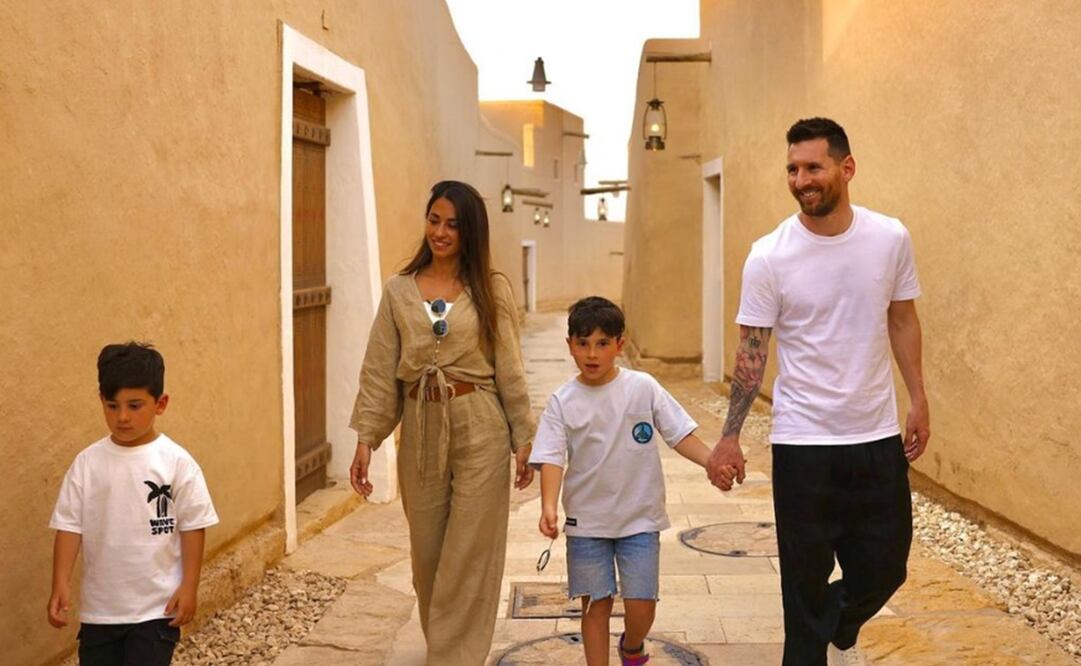 Lionel Messi y su familia en Arabia Saudita / Foto: Instagram Lionel Messi