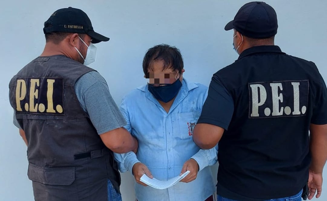 Un presunto violador de un menor de edad, fue detenido en Mérida.  Foto: Oficial 