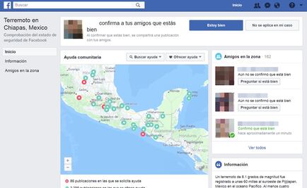 Facebook activa Safety Check en México tras terremoto