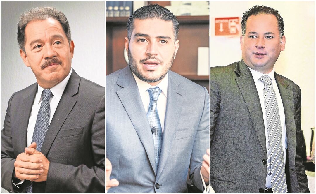 Ignacio Mier, Omar García Harfuch y Santiago Nieto serán candidateados al Senado. Fotos: Archivo / EL UNIVERSAL