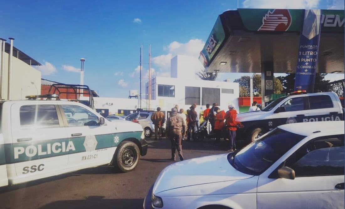 Matan a joven que intentó robar camioneta de valores. FOTO: tomada de Twitter @TlalpanVecinos / EL UNIVERSAL/