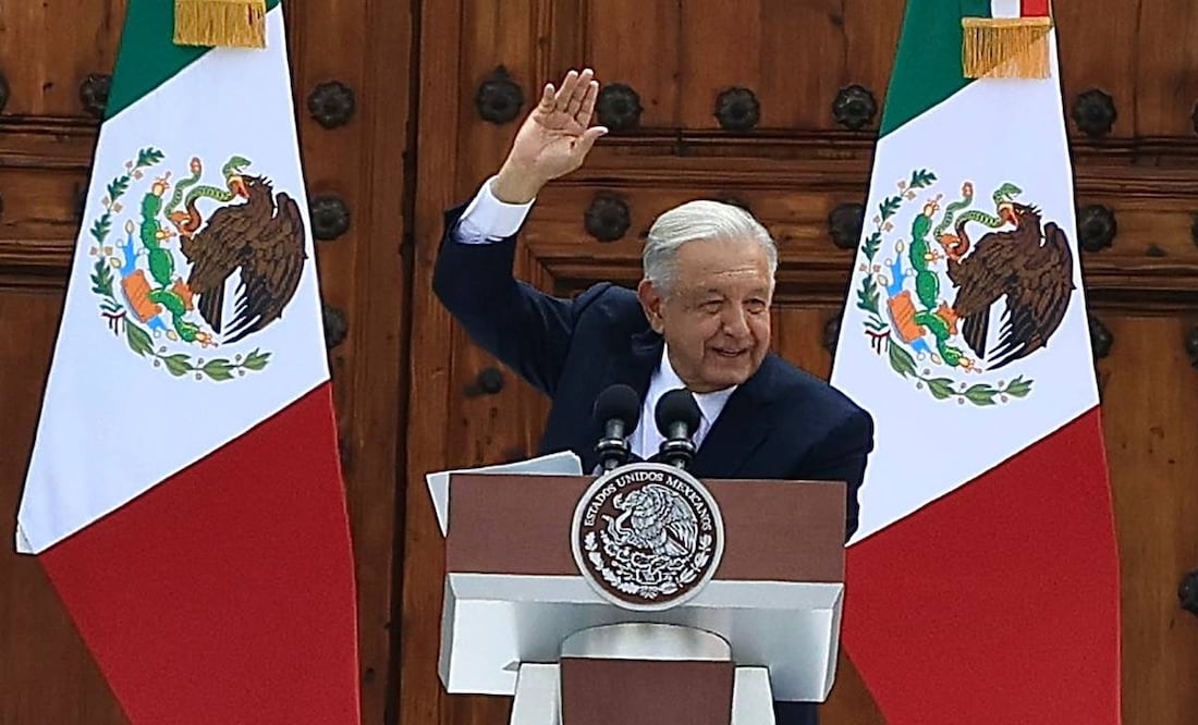 Presidente López Obrador durante su Sexto Informe de Gobierno. Foto: Berenice Fregoso / EL UNIVERSAL