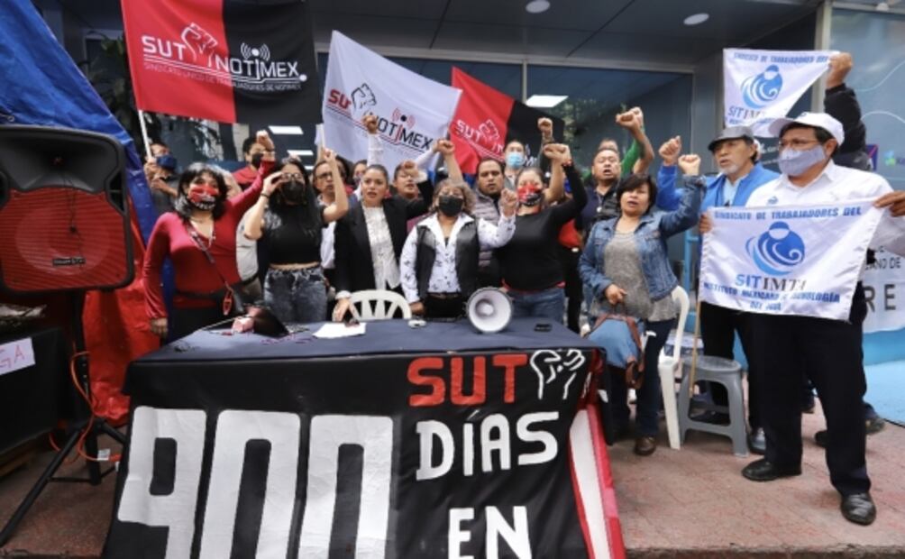 La huelga del sindicato de Notimex cumple 900 días