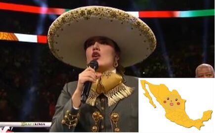 Nieta de Vicente Fernández se lleva los mejores MEMES, tras equivocarse al entonar el Himno Nacional en la pelea del Canelo Álvarez