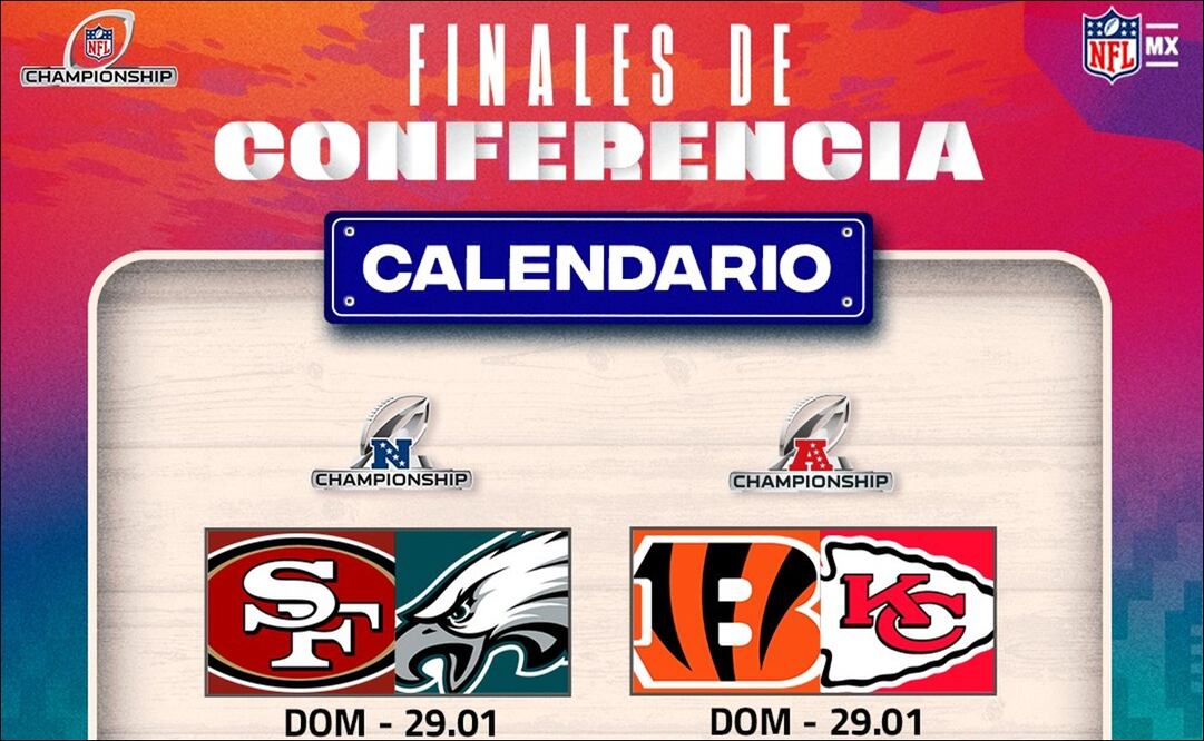 Ambos juegos se llevarán a cabo el próximo domingo 29 de enero. FOTO: @nflmx