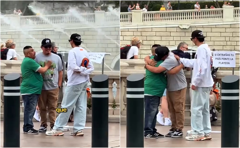 Los usuarios se conmovieron con la decisión del hombre de ceder su lugar a su hijo, ya que él no puede salir del país. Foto: TikTok @brekelmilagro
