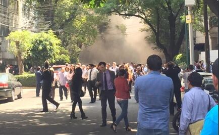 Explosión provoca incendio en Polanco 