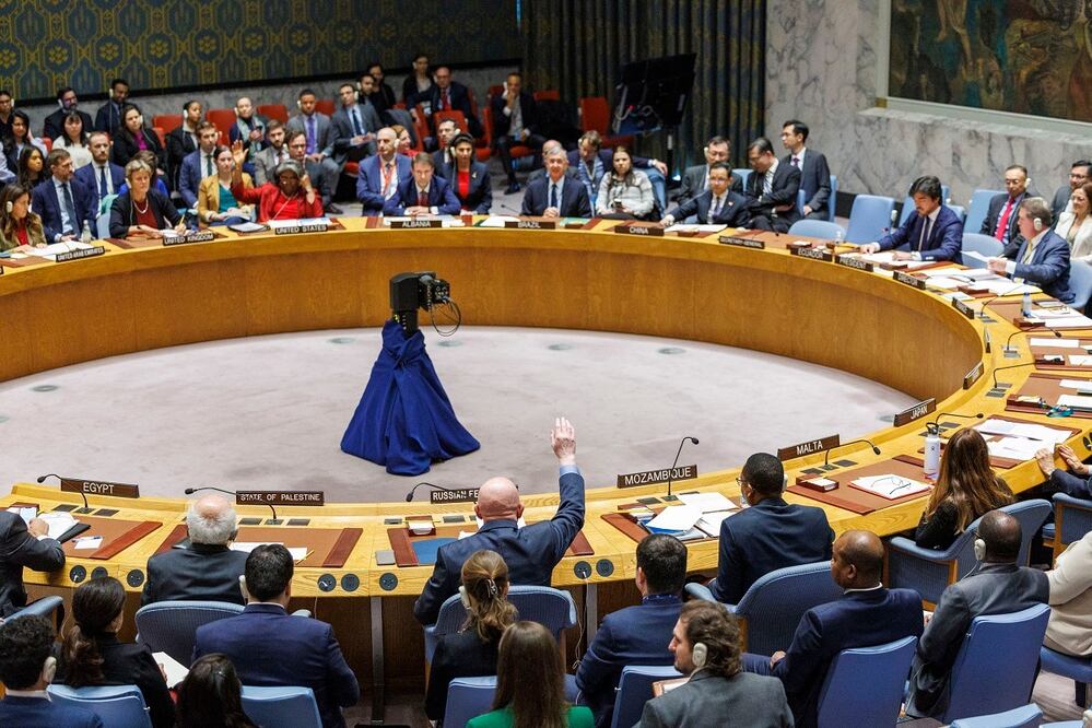 Miembros del Consejo de Seguridad de Naciones Unidas de Estados Unido durante una reunión. FOTO: EFE