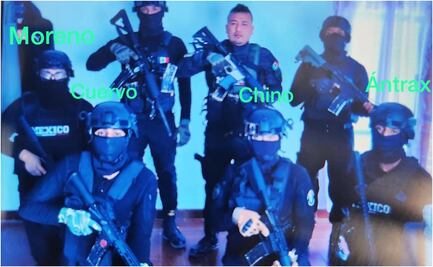Con armas largas, así posaban "El Lagarto" e integrantes del CJNG antes de matar a policías de CDMX