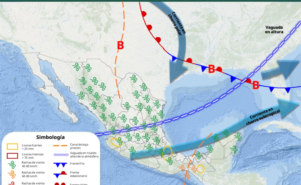Prevén cambios bruscos de temperatura del 24 a 27 de marzo debido a distintos fenómenos (24/03/2026). Foto: Especial