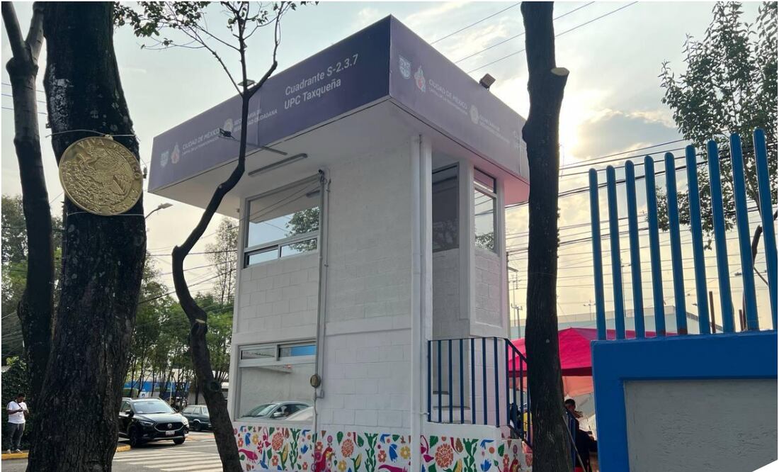 Rehabilitación de módulo de vigilancia en Coyoacán. Foto: Especial