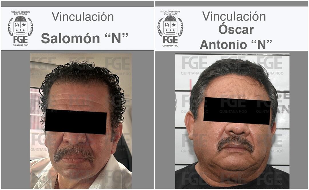 Salomón Alfonso Muñoz y Óscar Antonio “N”, miembros del Sindicato de Taxistas en Cancún fueron vinculados a proceso por homicidio calificado. Foto: Especial