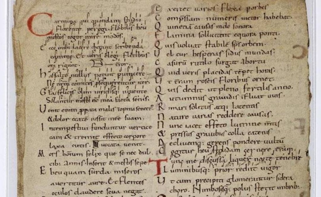 Era muy común en la época medieval temprana que la poesía y otros tratados bibliográficos se volvieran canciones. (FOTO: Cambridge University Library)