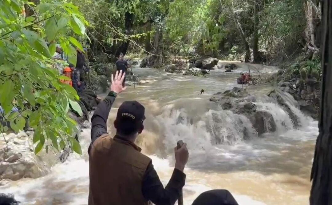 El niño Francisco, originario del municipio de San Andrés Larráinzar, fue localizado sin vida tras ser arrastrado por la corriente del río Laja en Chiapas (04/07/2025). Foto: Especial
