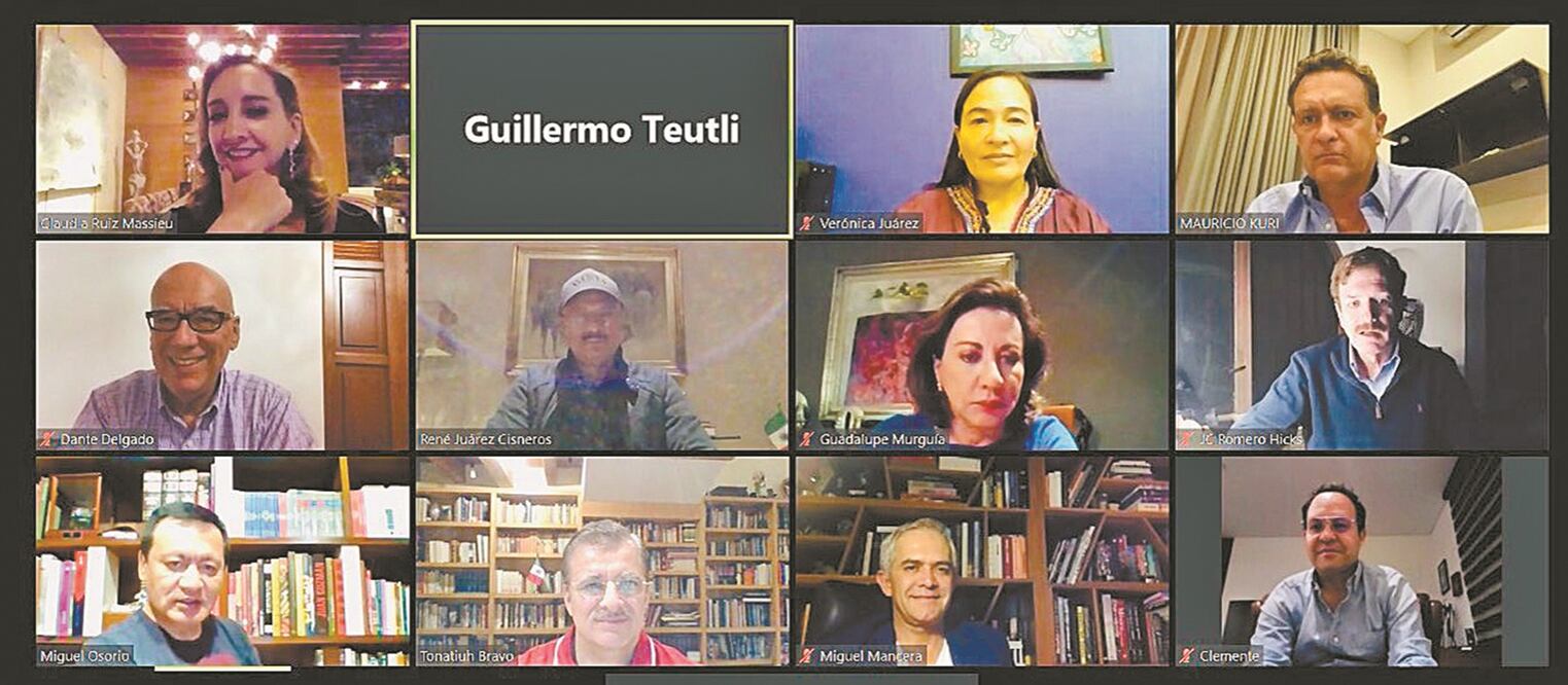 En reunión virtual, los líderes de la oposición en el Senado integraron un bloque de contención que rechaza un periodo extraordinario para avalar la iniciativa que busca dar poder al Presidente para reasignar el gasto. Foto: TOMADA DE TWITTER