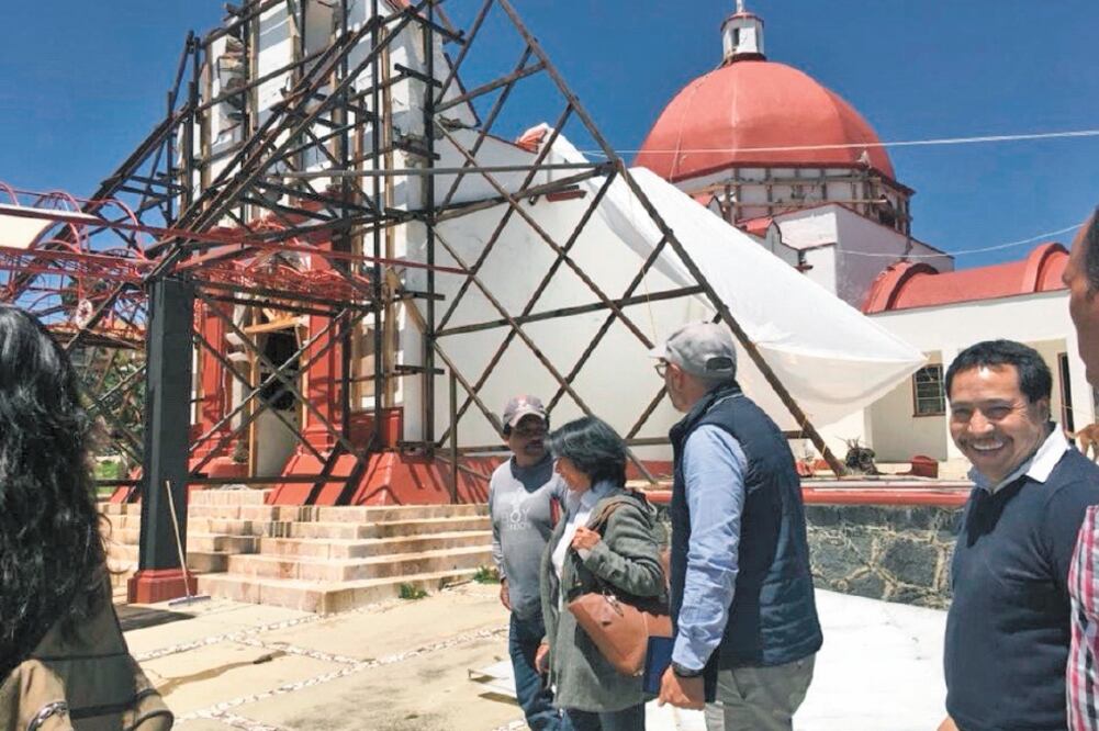 De acuerdo con el INAH, en el Estado de México hay avances en más de 180 de 279 inmuebles históricos dañados por el sismo de septiembre de 2017. De todos los afectados, el instituto reportó un avance de una tercera parte. Foto: ESPECIAL