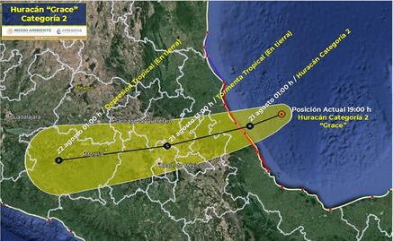 Huracán "Grace" se intensifica a categoría 2