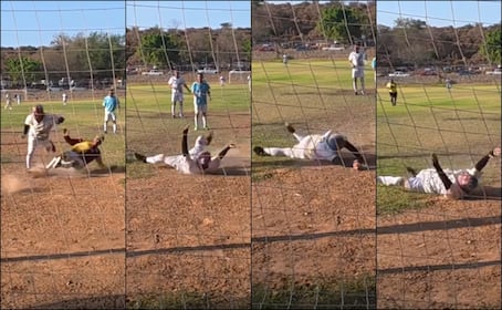 Futbolista se vuelve viral por exagerar una falta en el área; lo bautizan 'el abuelito de Neymar'