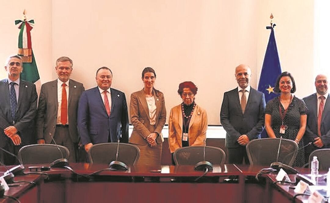 Delegaciones de México y de la Unión Europea abordaron acciones para combatir el comercio ilícito de armas pequeñas. Foto: Tomada de Twitter