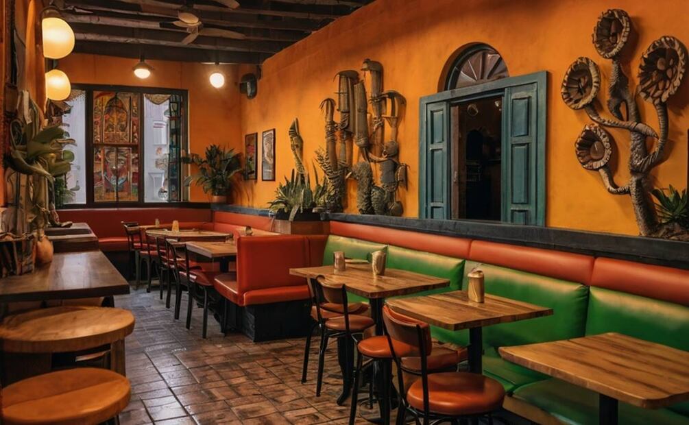 Restaurantes mexicanos según la IA. Foto creada con Leonardo I.A