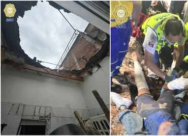 Colapsa losa de vivienda en Venustiano Carranza; mujer resulta con fracturas en ambas piernas