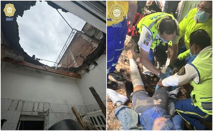 Colapsa losa de vivienda en Venustiano Carranza; mujer resulta con fracturas en ambas piernas