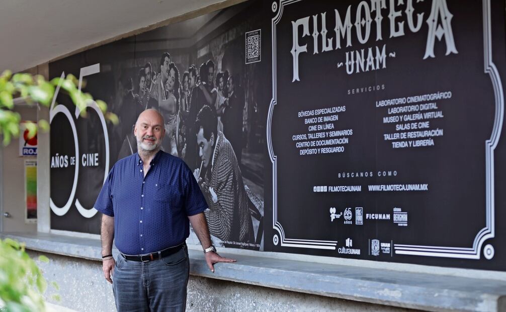 Hugo Villa Smythe, director de la Filmoteca UNAM, gestor y productor cinematográfico. Foto: Fernanda Rojas / EL UNIVERSAL