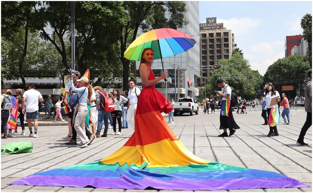 Se espera una gran afluencia durante la marcha LGBT+ que partirá del Ángel de la independencia rumbo al zócalo capitalino. Foto: Yaretzy M. Osnaya / EL UNIVERSAL