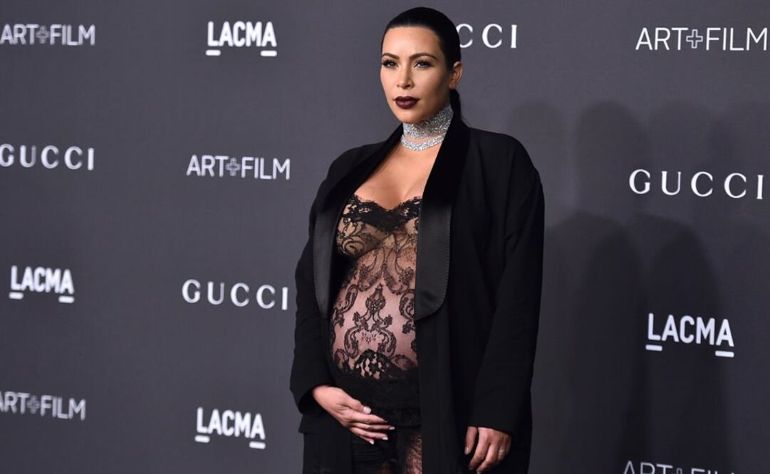 El hijo de Kim y el cantante Kanye West nacerá en unas semanas . Foto:AP