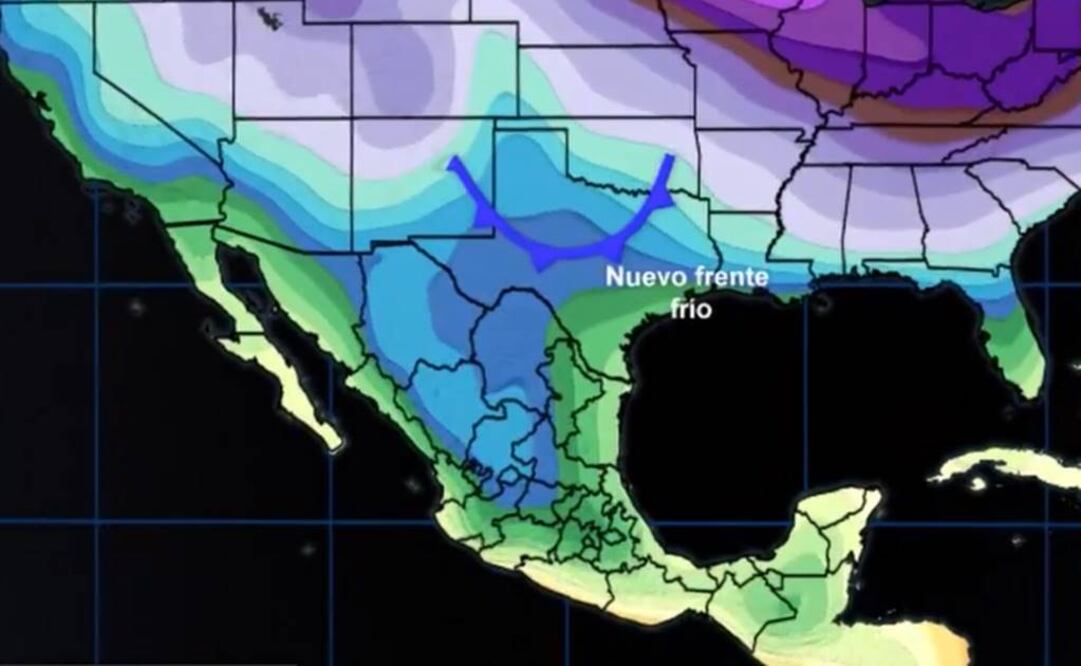 La nueva masa de aire frío mantendrá temperaturas muy frías durante la mañana y noche en entidades del norte, noreste, oriente y centro del país (Conagua)