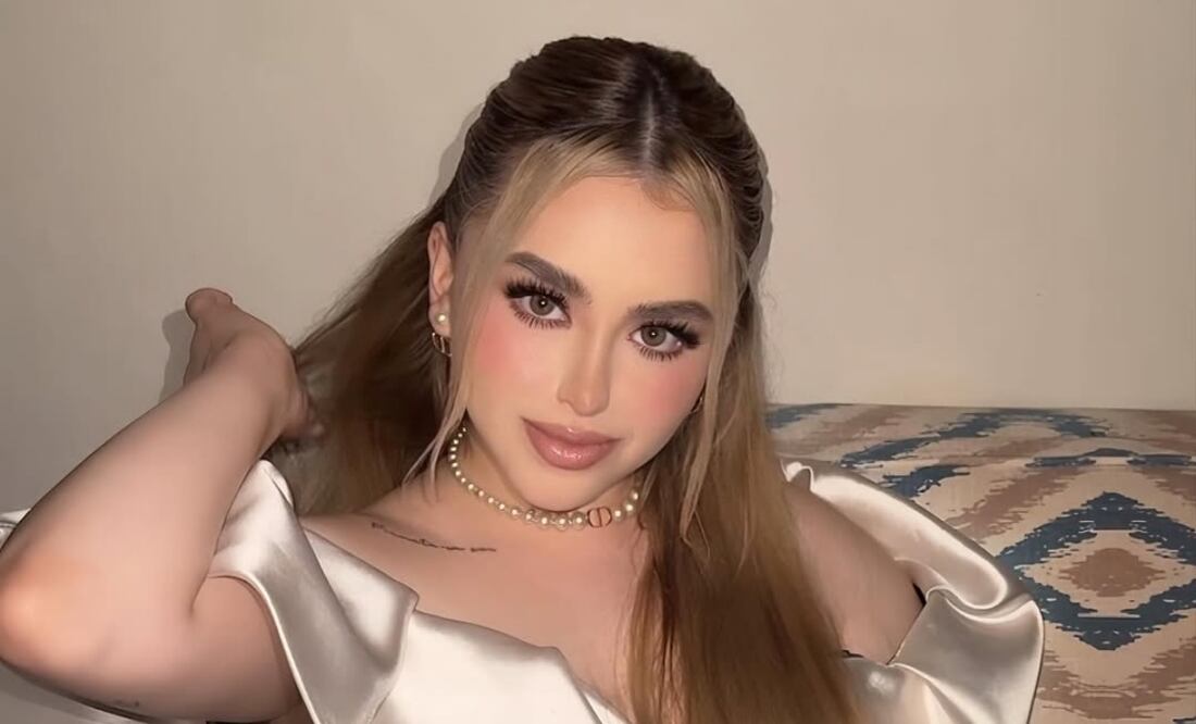 Amely Nodal con su sombrero bucket color lila. Foto: Instagram @amely.nodal