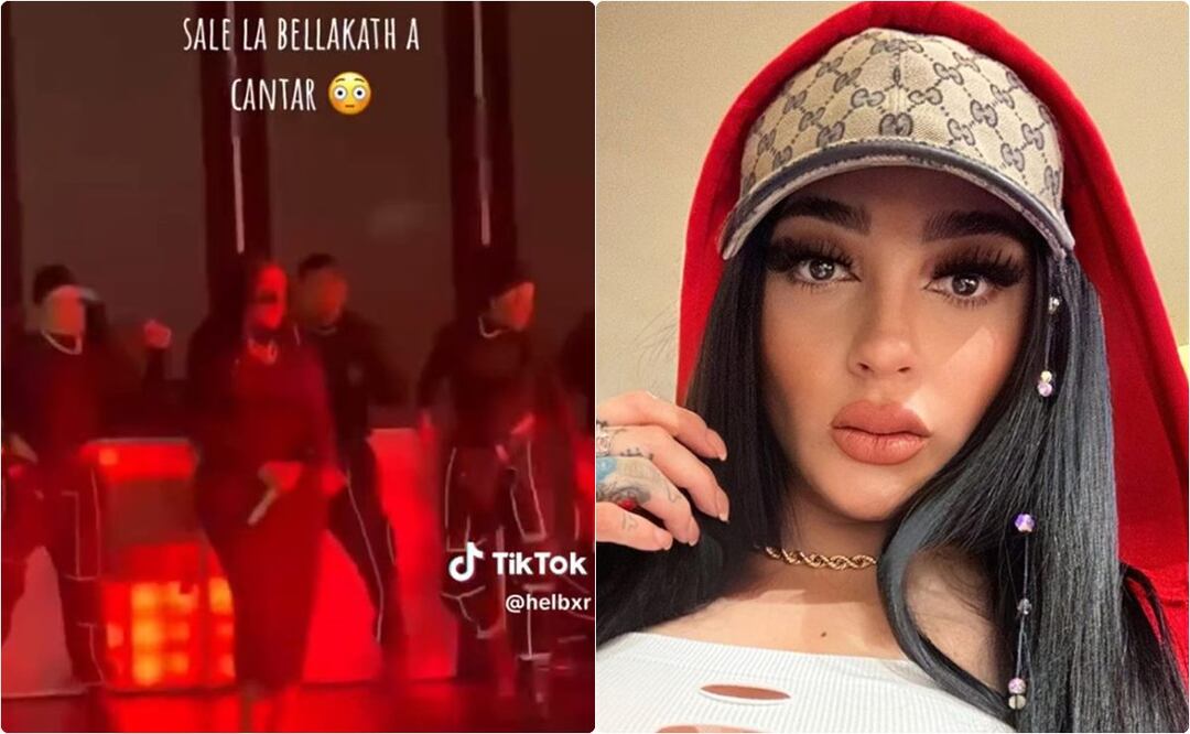 La Bellakath  se presentó en la graduación del CCh Naucalpan. / Foto: Captura video de TikTok e Instagram