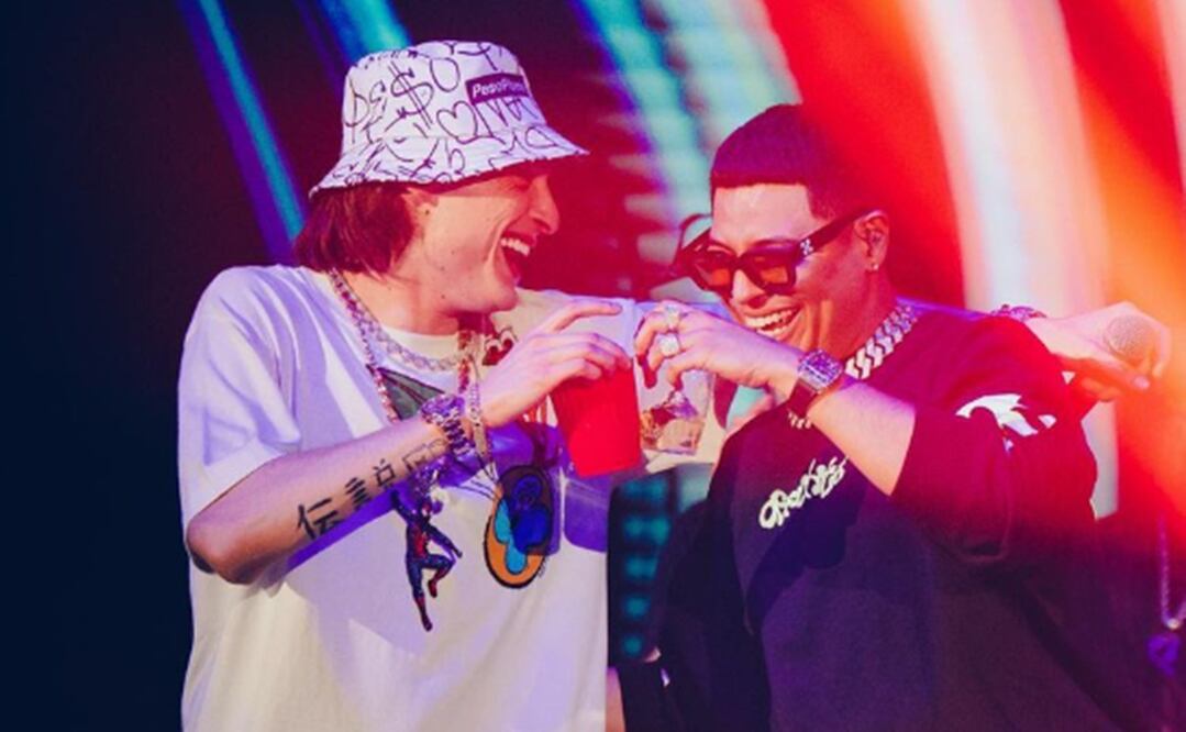 Peso Pluma y Eduin Caz. Foto: Instagram @pesopluma