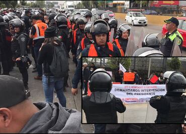 Manifestantes bloquean Circuito Interior, afuera del AICM