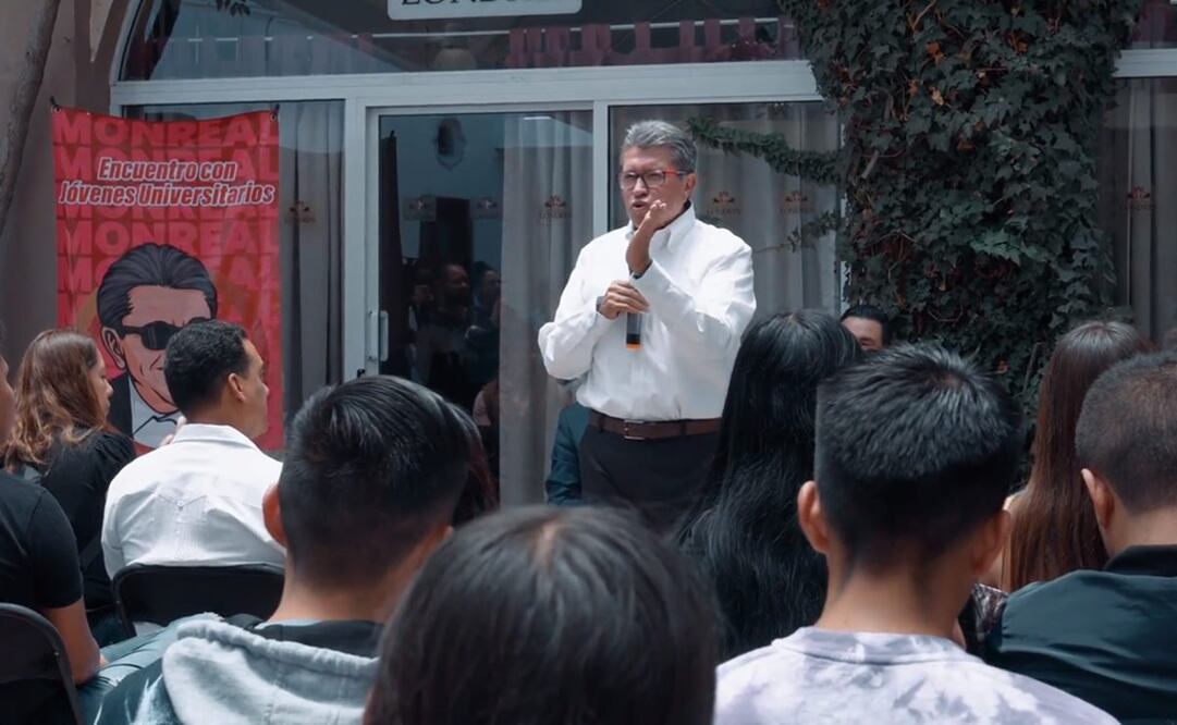 Ricardo Monreal en asamblea informativa con jóvenes en Querétaro. Foto: Captura/Twitter @RicardoMonrealA