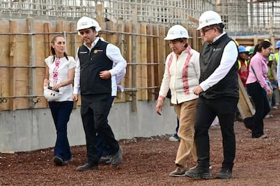 Delfina Gómez supervisa obras del "Plan Oriente" para evitar inundaciones; llevan 90% de avance
