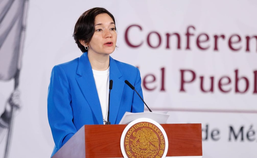 Marcela Figueroa Franco, titular del SESNSP, en la “Mañanera del Pueblo” del 11 de agosto de 2026 en Palacio Nacional. Foto: Diego Simón Sánchez/ EL UNIVERSAL