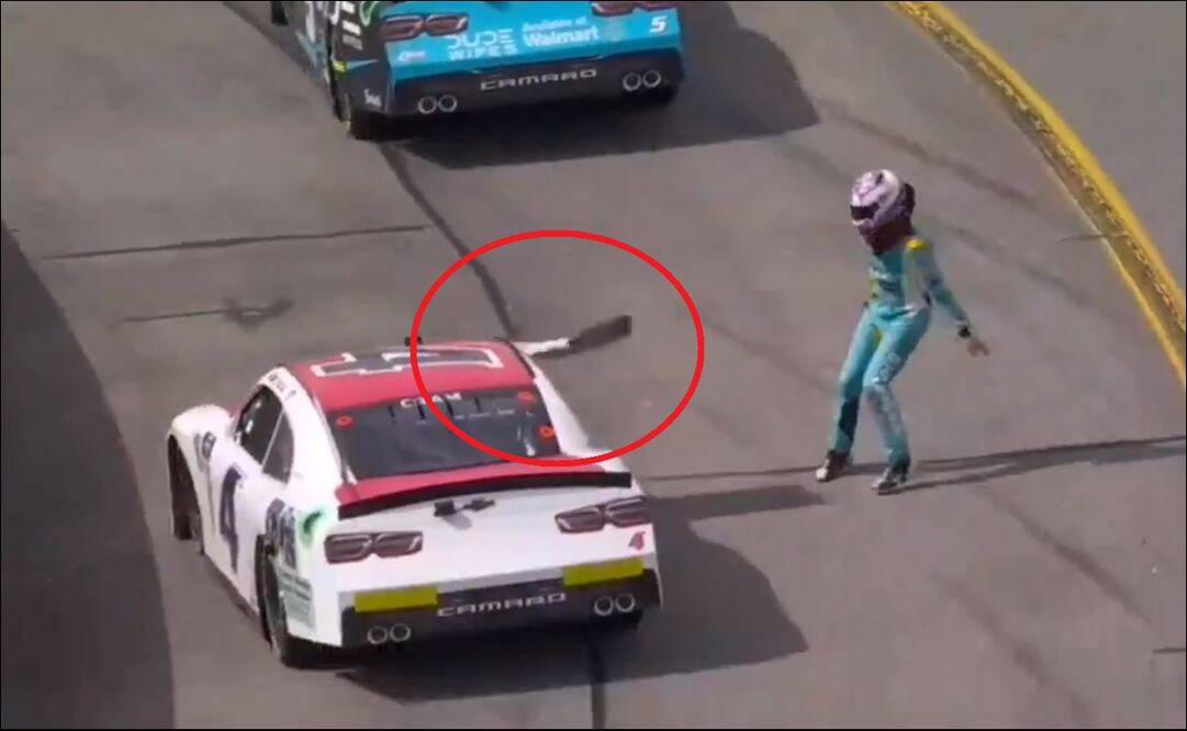 Joey Gase arrojó una parte de su auto al de Dawson Cram - Foto: Captura de pantalla