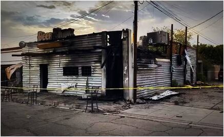 Sujeto acosó a mujeres en bar de San Luis Río Colorado, lo sacaron y regresó a prender fuego