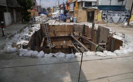 Reporta Segiagua avance del 40% de la reparación del socavón en Iztapalapa; mantienen labores 24/7
