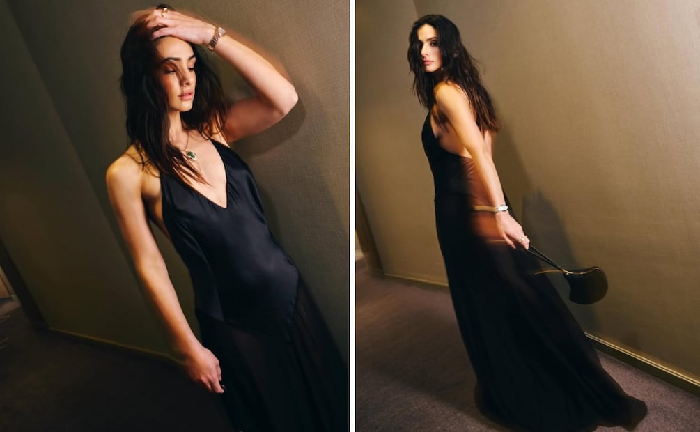 Minimalismo sensual: el slip dress de Renata Notni confirma que el estilo lencero es clave esta temporada. Foto: Instagram @rennotni
