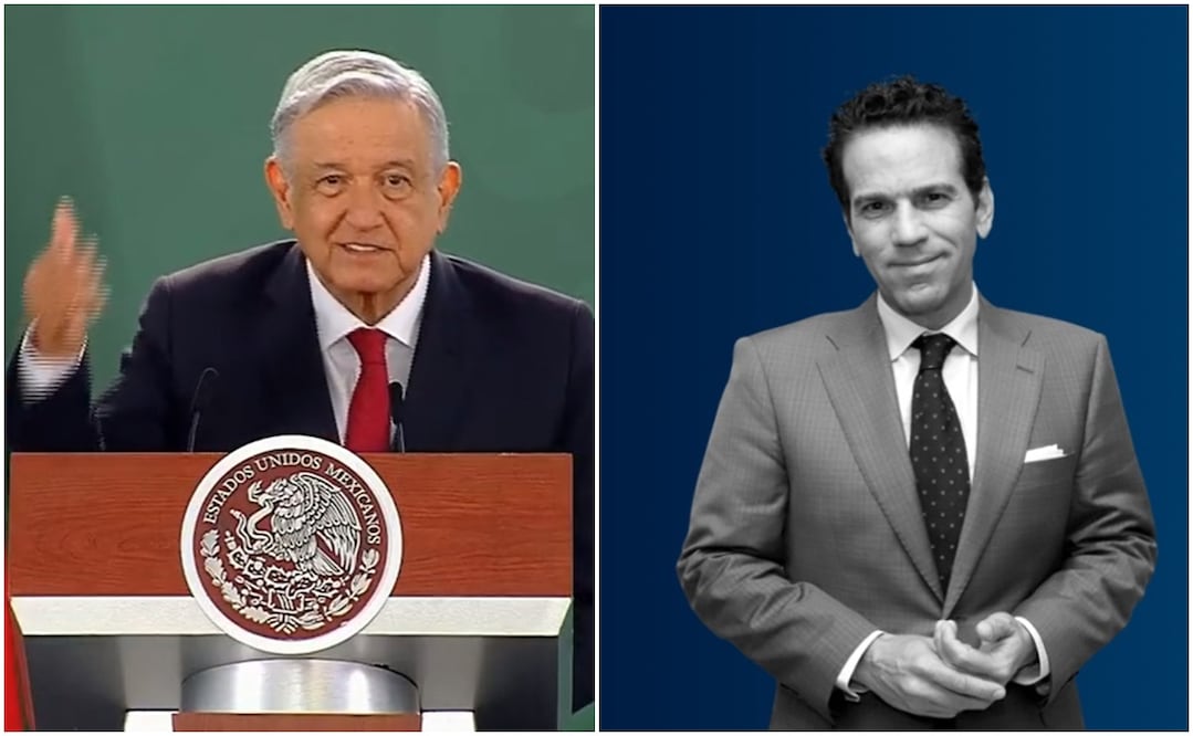 El presidente López Obrador y el periodista Carlos Loret