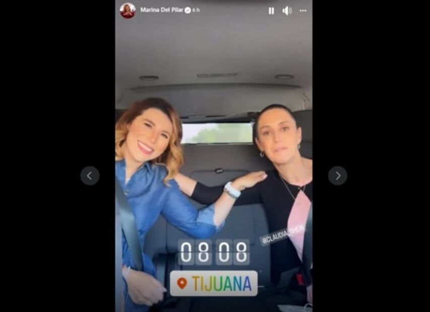 "Llegó nuestra jefaza"; Marina del Pilar comparte video de encuentro afectuoso con Sheinbaum en visita a Tijuana