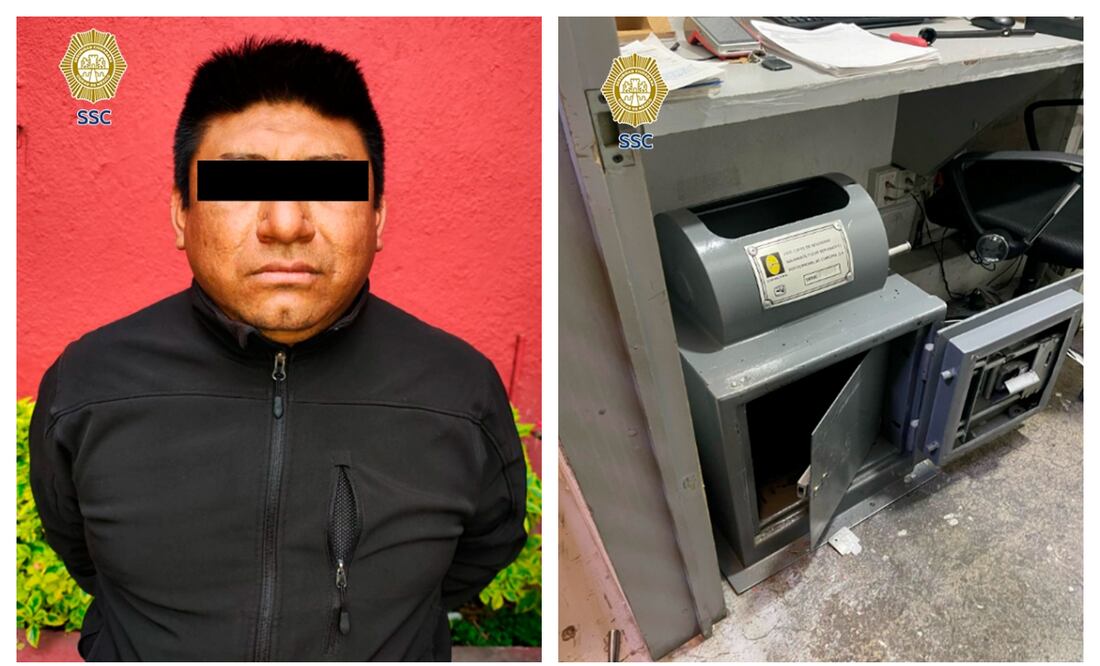 Vigilante roba 330 mil pesos de agencia automotriz; es sorprendido y detenido en alcaldía Miguel Hidalgo. Foto: Especial