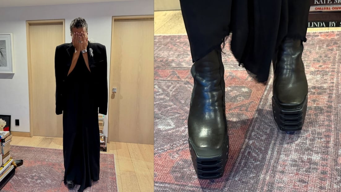 Rick Owens Kiss Grill Platform Boots. Foto: Instagram @aldorendon