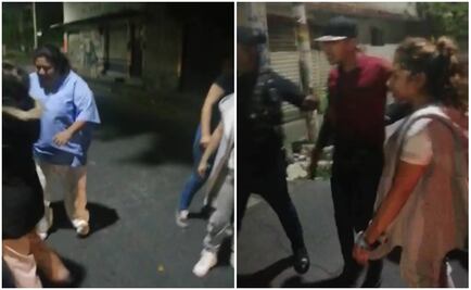 Policías riñen con familia de una enfermera tras accidente en Neza